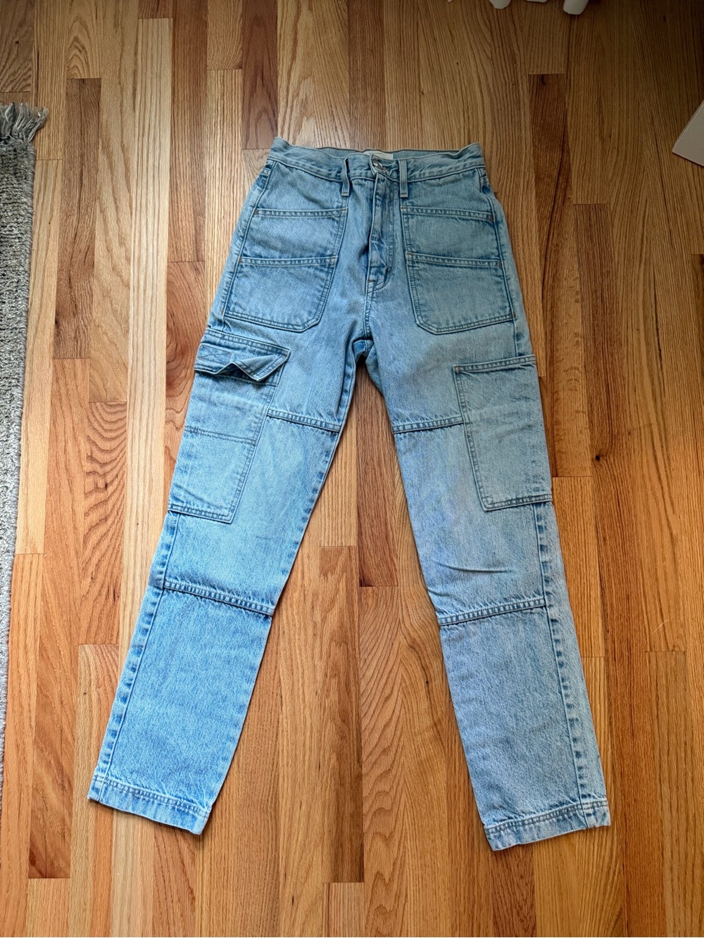 SLVRLAKE Light Blue Straight Leg Utility Jeans